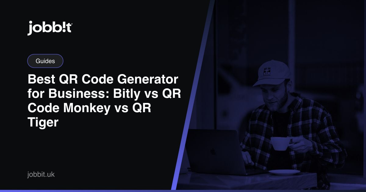 Obálka blogu Jobbit porovnávajúca Bitly, QR Code Monkey, QR Tiger a Jobbit