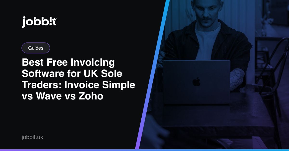 Obálka blogu Jobbit porovnávajúca Invoice Simple, Wave, Zoho Invoice a Jobbit